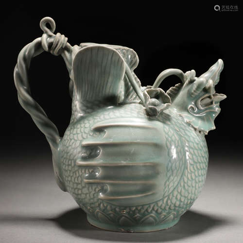 A Chinese Korean Celadon Glaze Ewer