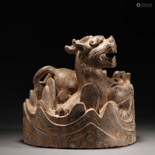 A Chinese Carved Stone Dragon