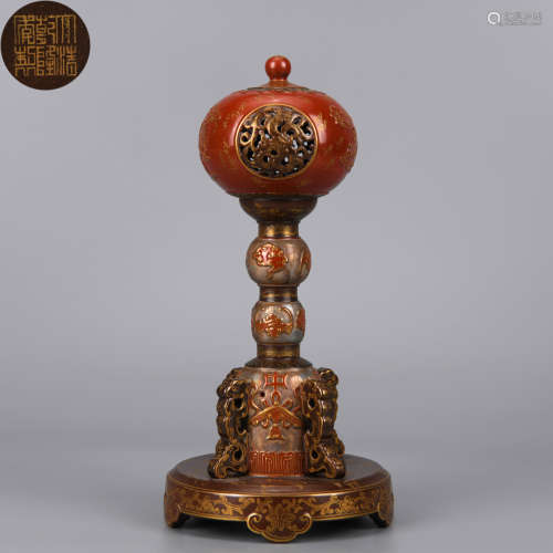 A Archaic Form Porcelain Hat Stand Qing Dynasty