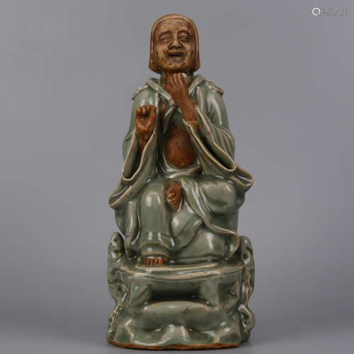 A Longquan Celadon Glaze Seated Buddha