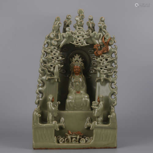 A Celadon Glaze Figure of Bodhisattva