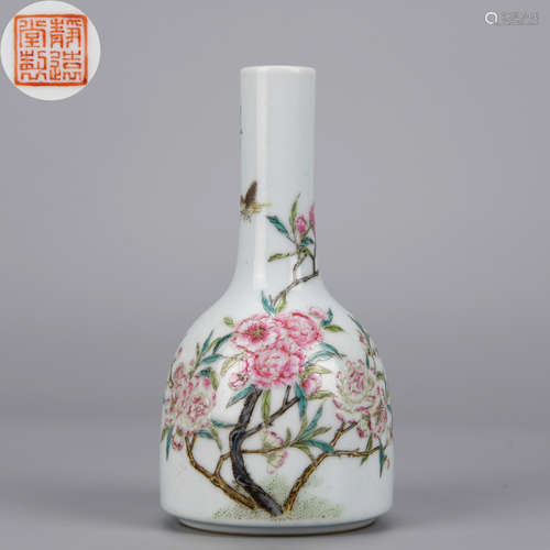 A Famille Rose Bell Shaped Vase Jingyuantang Mark