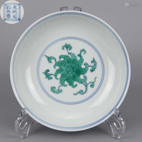 A Doucai Glaze Saucer Ming Dynasty