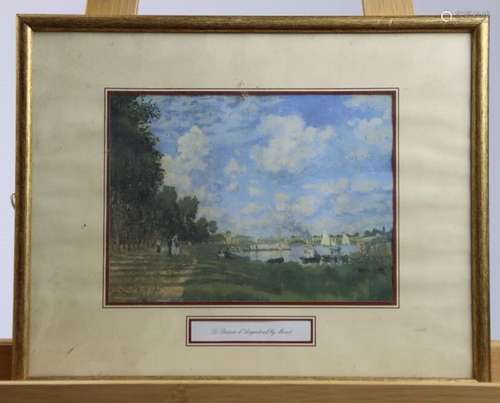 École du XXème. Aquarelle. "Le bassin d'argenteuil par ...