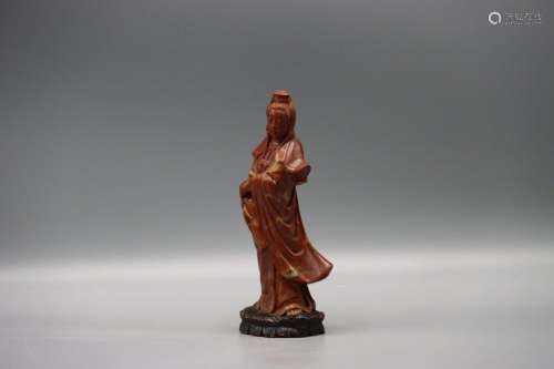 ASIE (CHINE) Bouddhisme : sculpture de GUANYIN la déesse de ...