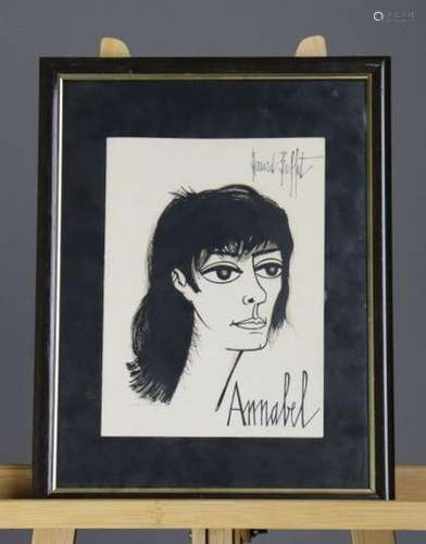 Bernard BUFFET (1928-1999) Annabel - 1979 Lithographie en no...