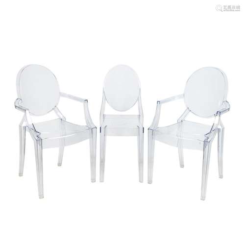 PHILIPPE STARCK "Drei Stühle Louis Gohst für Kartell&qu...