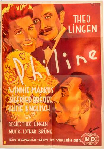 Filmplakat Theo Lingen -Philine- IMEX-Filmverleih, Hamburg