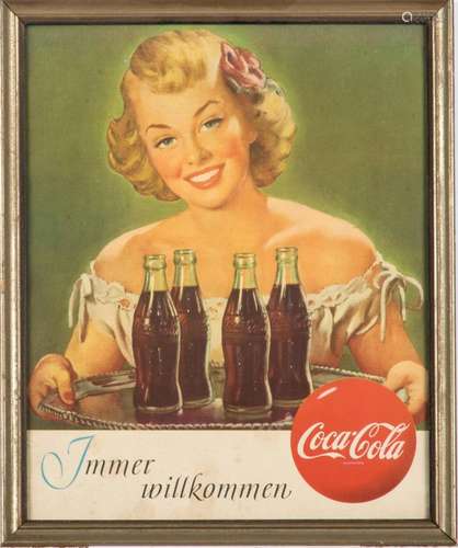 Werbeplakat CocaCola 50er Jahre