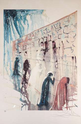 Salvador DALI (1904-1989)Le mur des lamentationsLithographie...