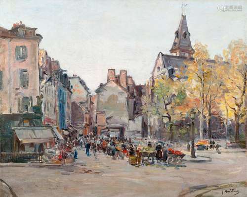 Gustave MADELAIN (1867-1944)Place Saint-Germain-des-Prés, un...