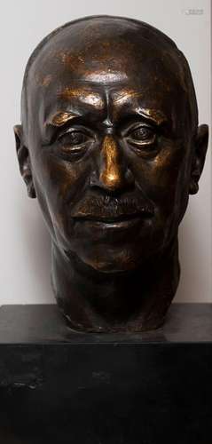 Elie Jean VEZIEN (1890-1982)Portrait d'hommeBronze. Cire per...