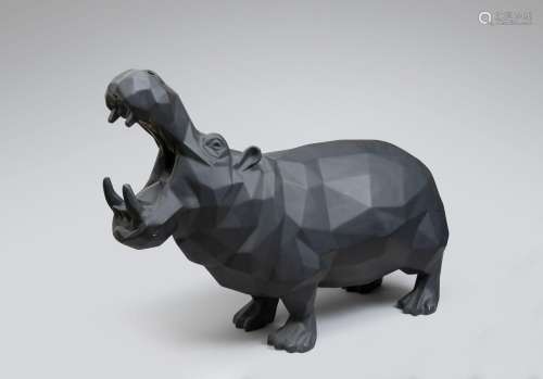 ORLINSKI (1966)Wild Hippo grandeur natureEpreuve en polyrési...