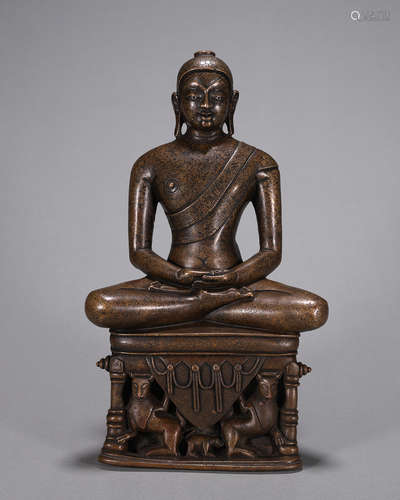 A copper Tibetan Amitabha statue