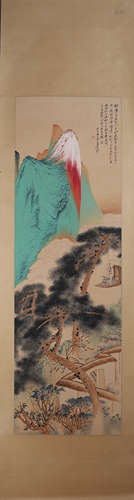 A Chinese landscape painting, Zhang Daqian mark