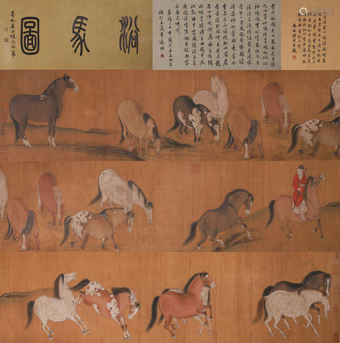 The Chinese horse silk scroll, Zhao Mengfu mark