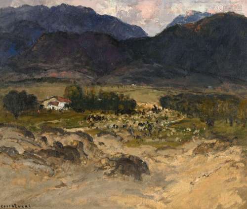 Louis Marie DESIRE-LUCAS (1869-1949) "Paysage Méridiona...