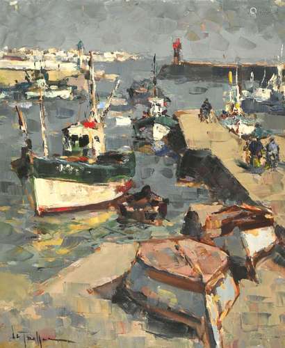 Jean-Louis LE TOULLEC (1908-1999) "Port du Palais Belle...