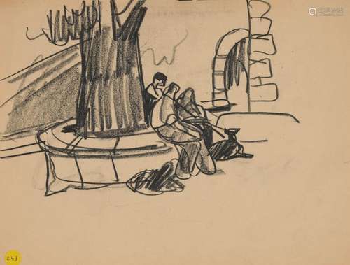 Mathurin MEHEUT (1882-1958) « Repos sur la plage du village ...