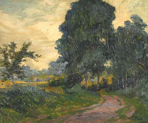 Fernand PINAL (1881-1958) "Chemin en bordure du bois de...