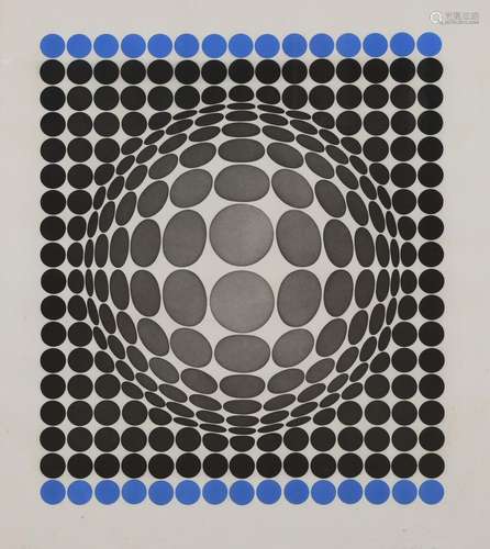 Victor VASARELY (1906-1997) "Composition" lithogra...