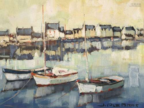 Jean Pierre LE BRAS (1931-2017) "Petit port" hst s...