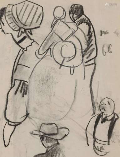 Mathurin MEHEUT (1882-1958) « Croquis de trois personnages e...