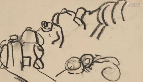 Mathurin MEHEUT (1882-1958) « Croquis de marins » crayon gra...