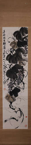 A Chinese fruit painting, Qi Baishi mark