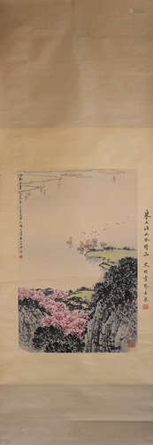 A Chinese landscape painting, Song Wenzhi mark