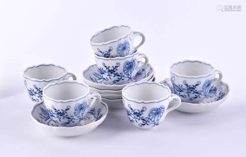 6 mocha cups with saucers Meissen