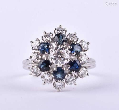 Sapphire - diamond ring