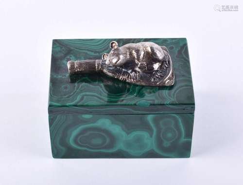 Malachite lidded box Russia