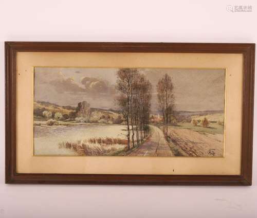 TABLEAU "LE CHEMIN POUR LE VILLAGE" de François Th...