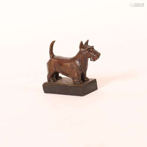 BRONZE "CHIEN FOX-TERRIER", ÉCOLE FRANCAISE vers 1...