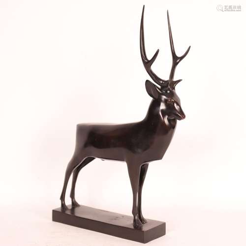 SCULPTURE "GRAND CERF" de François POMPON (1855-19...