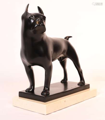 TRÈS JOLI BRONZE "TOY, BOSTON TERRIER" d'après Fra...