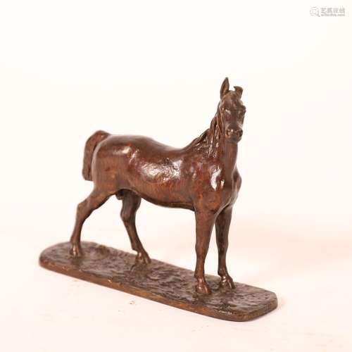 BRONZE "CHEVAL À L'ARRÊT" de Christophe FRATIN (18...