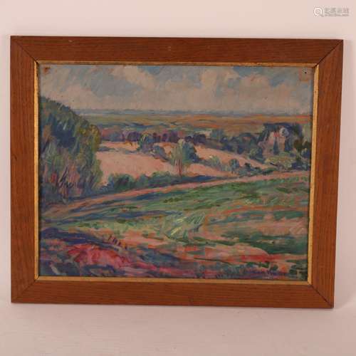 TABLEAU "PAYSAGE DE CAMPAGNE" de William MALHERBE ...