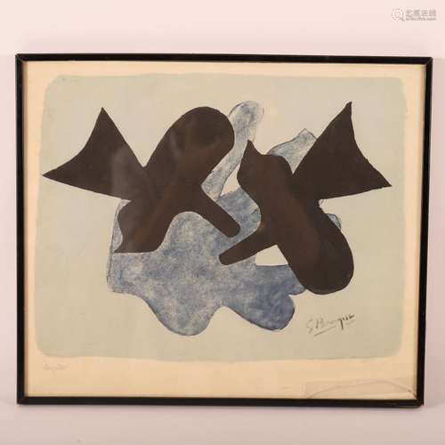 LITHOGRAPHIE "LES COLOMBES" de Georges BRAQUE (188...