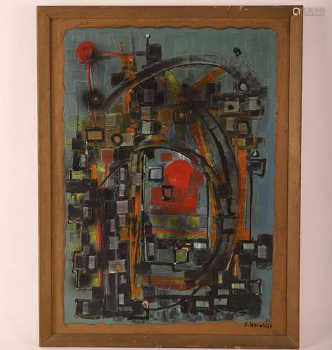 TABLEAU "ABSTRACTION COLORÉE" de Jean KHALIFÉ (192...