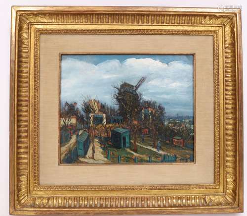 TABLEAU "LE MOULIN DE LA GALETTE" par Alphonse QUI...