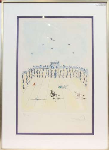 LITHOGRAPHIE "LE TOURNOI" de Salvador DALI (1904-1...