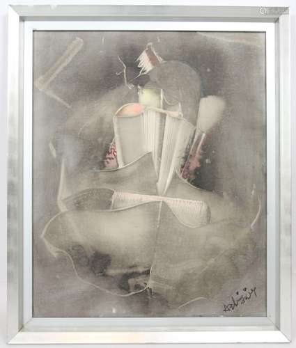 TABLEAU "ABSTRACTION FOND GRIS" par ARCHIGUILLE (A...