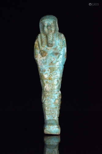 ANCIENT EGYPTIAN FAIENCE SHABTI