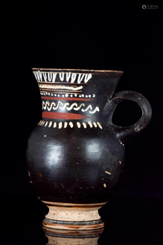 GREEK GNATHIAN TERRACOTTA THISTLE MUG WITH DECORATION