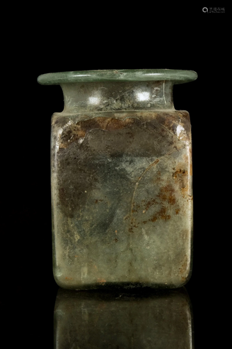 ROMAN GLASS RECTANGULAR BOTTLE