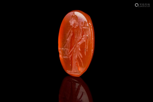 ROMAN CARNELIAN INTAGLIO DEPICTING LIBERTAS