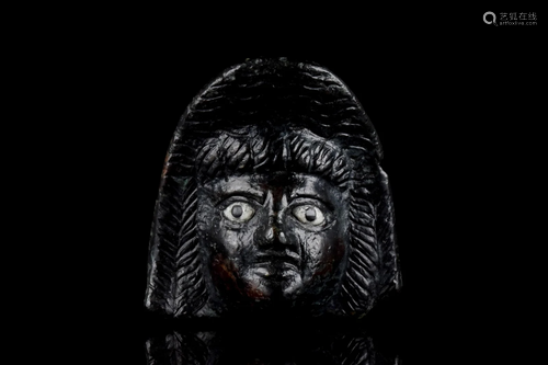 STUNNING ROMAN THEATRICAL MASK WITH GLASS INLAID EYES