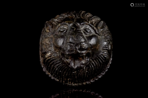 ROMAN BRONZE LION PHALERA